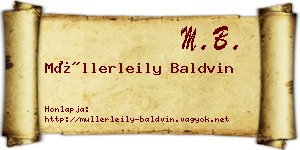 Müllerleily Baldvin névjegykártya
